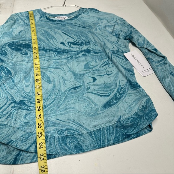 Athleta Women's sweatshirt sumo marble green pullover top size M NWT - Picture 6 of 10